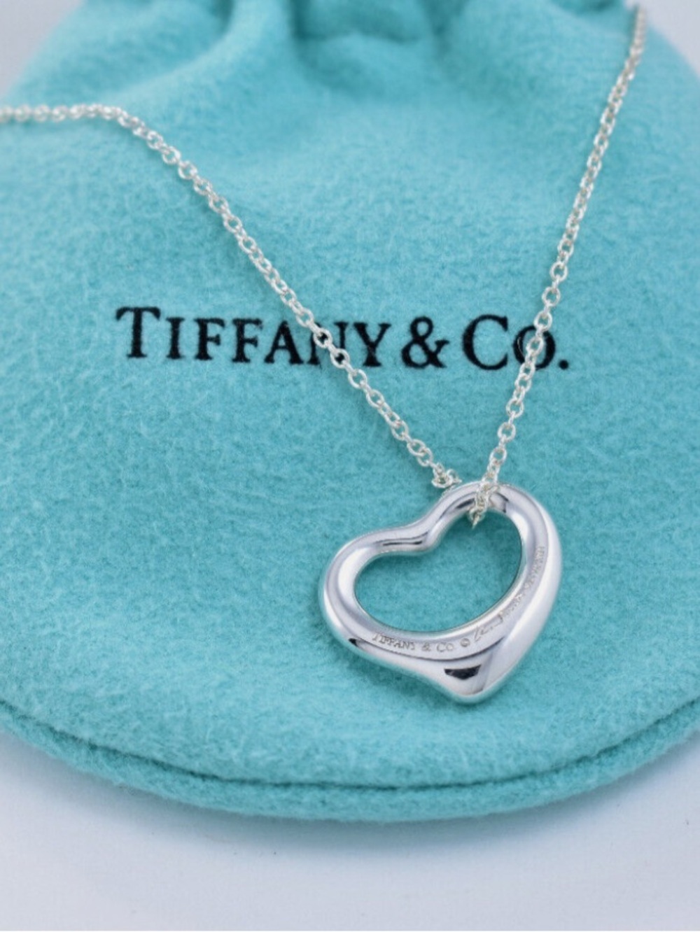 Tiffany&Co Open Heart Pendant Necklace